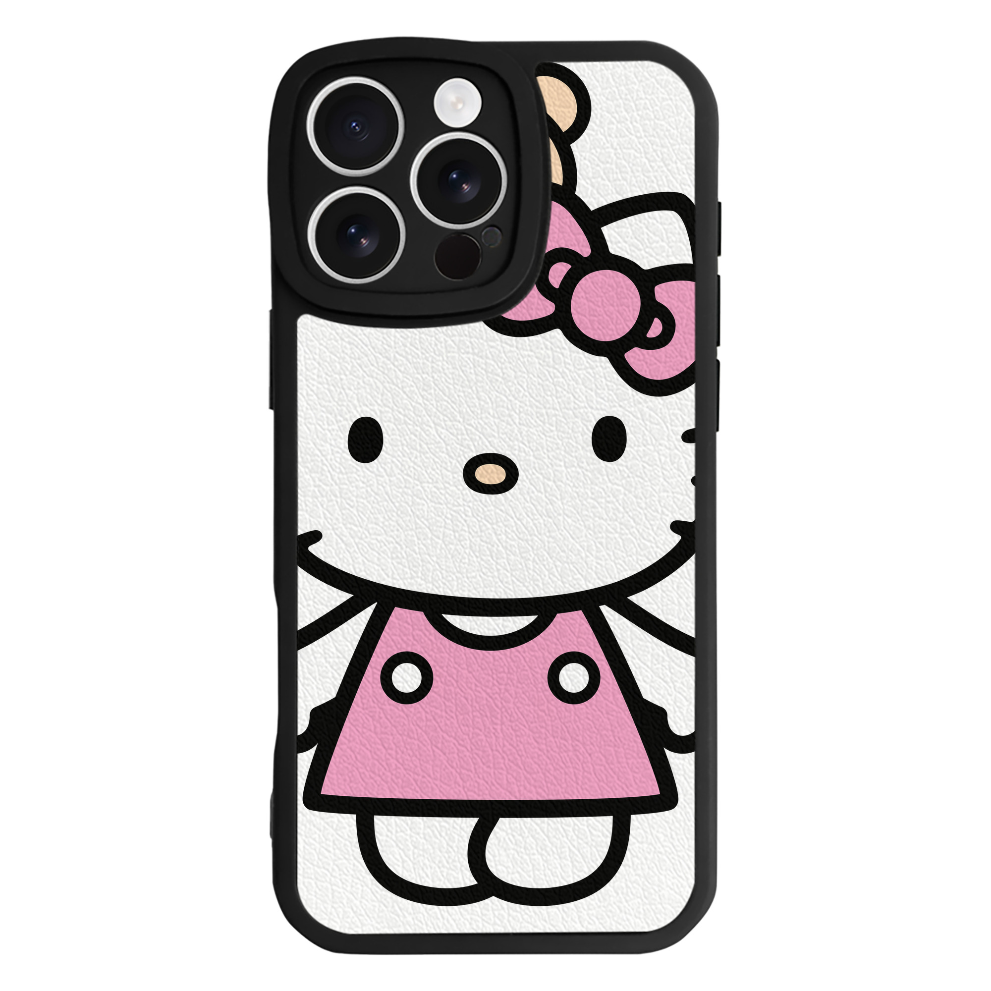 （画像用） Hello Kitty ハローキティ 【iPhone 16シリーズ対応】シリコンスマホケース（レザー調） 材質：シリコン